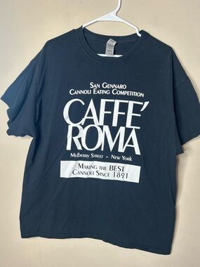 Cannoli Eating Contest 🤌 Black Graphic Tee -